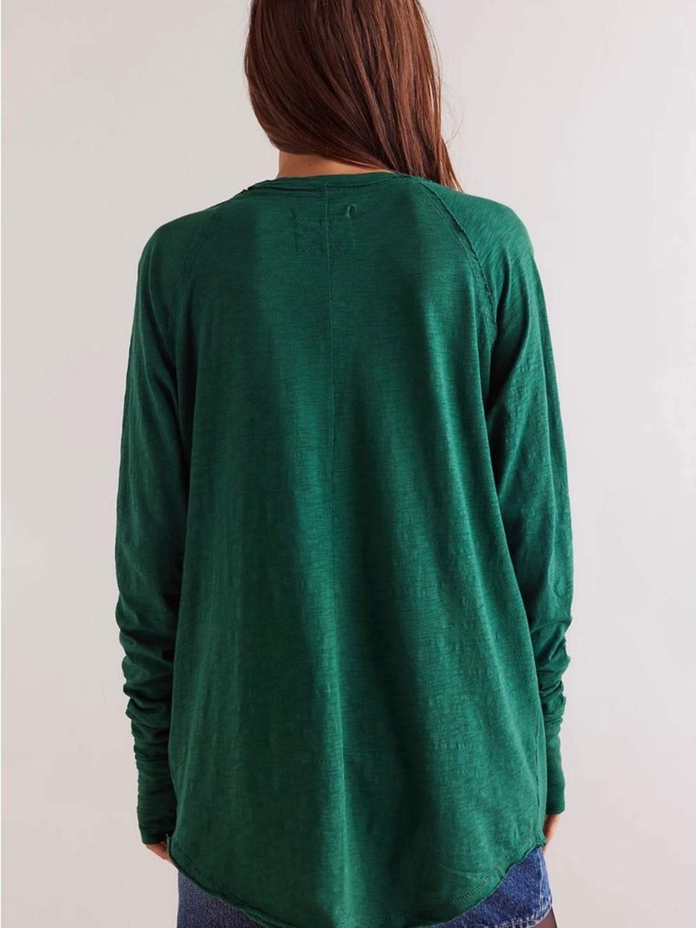 We The Free ARDEN Long Sleeve Tee | XS | Emerald | - Picture 2 of 6